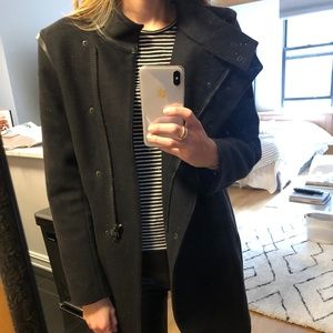 Black Sandro wool coat